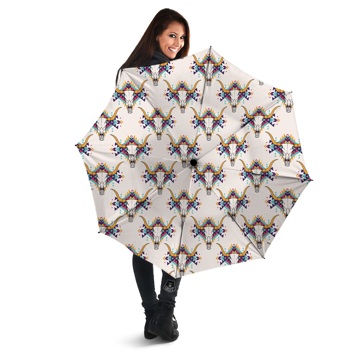 Buffalo Native Print Pattern Umbrella-grizzshop
