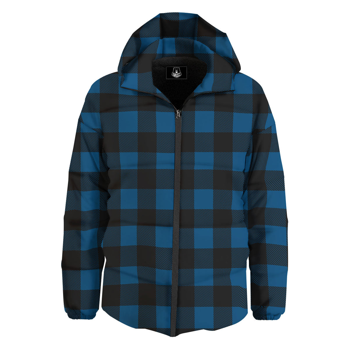 Buffalo Plaid Black And Blue Print Down Jacket – Grizzshopping