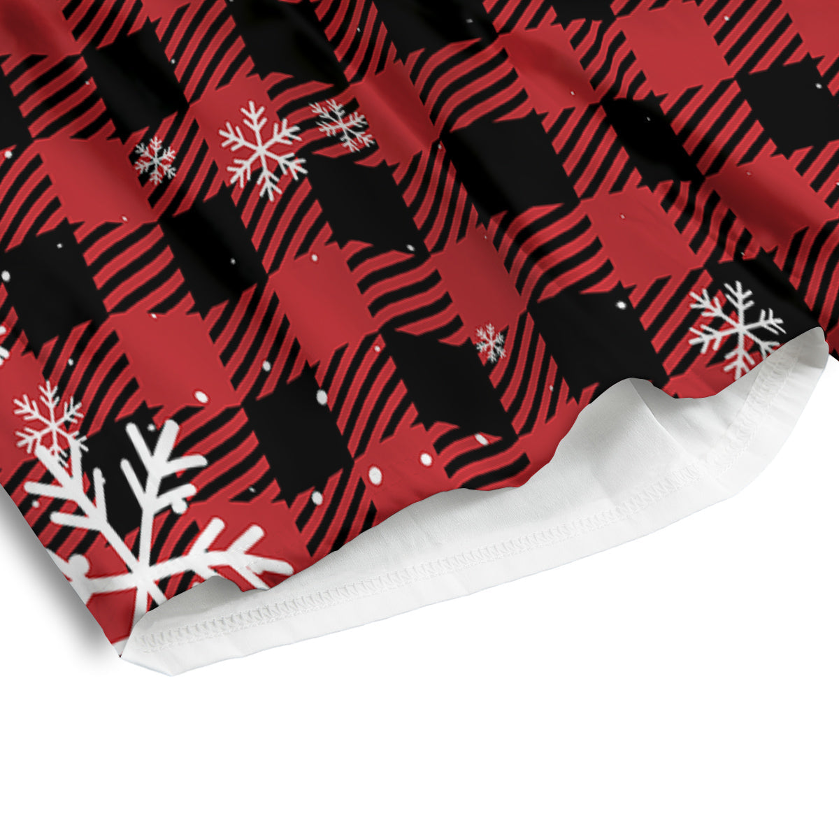 Buffalo Plaid Christmas Print Men's Athletic Shorts