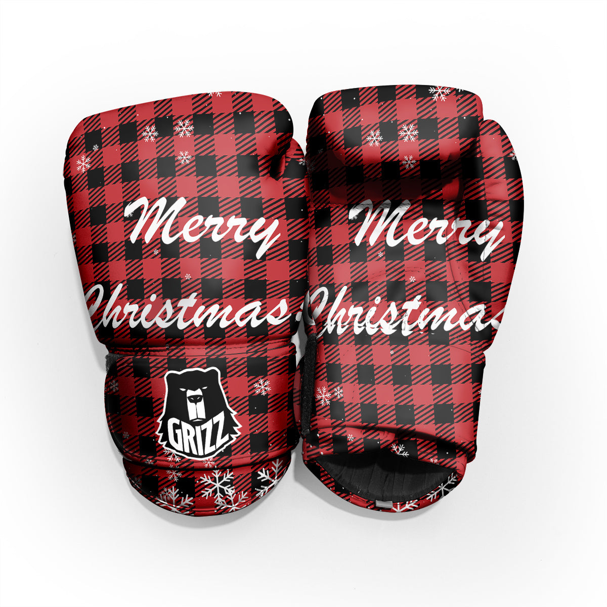 Buffalo Plaid Christmas Print Pro Boxing Glove