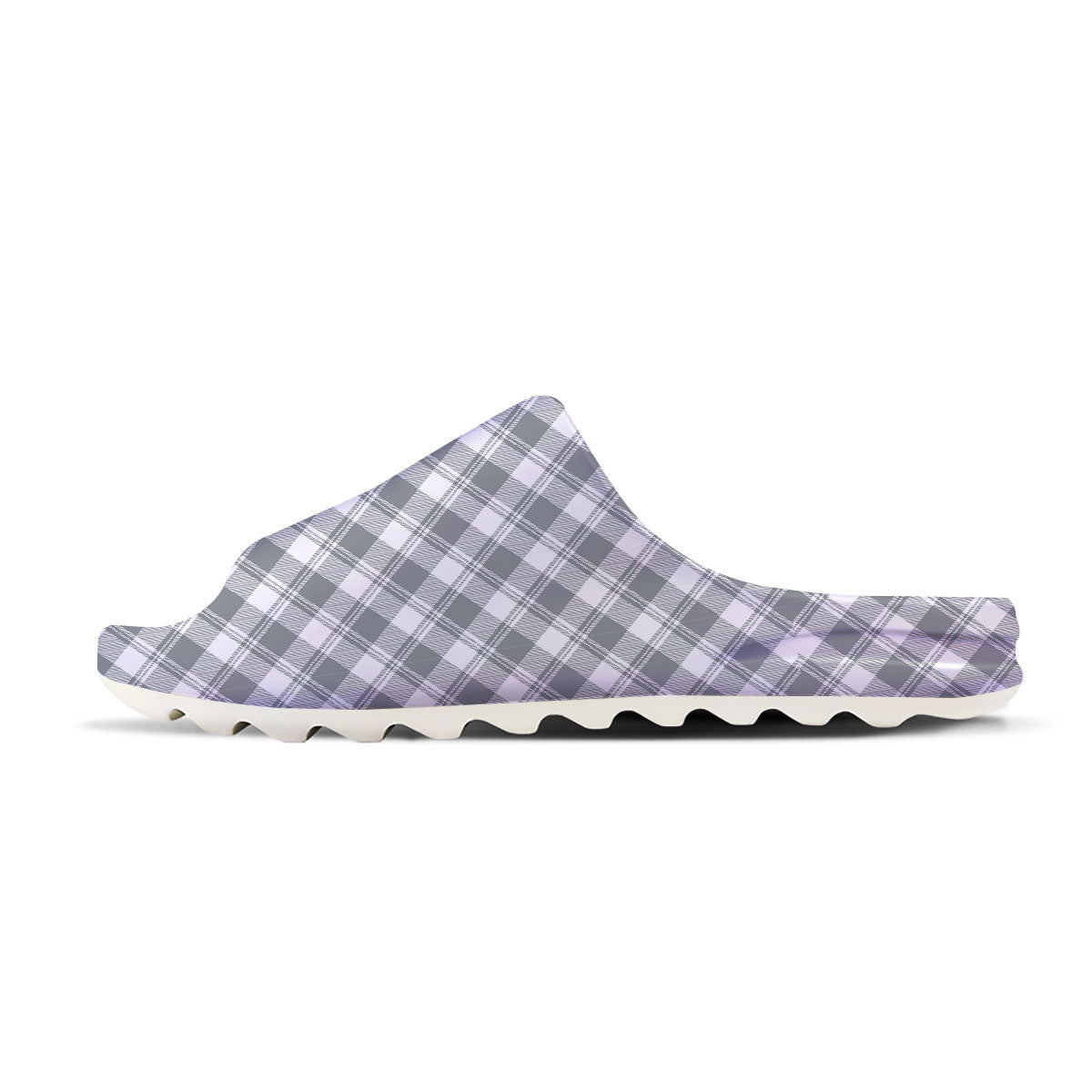 Buffalo Plaid Grey Print Pattern Sandals-grizzshop