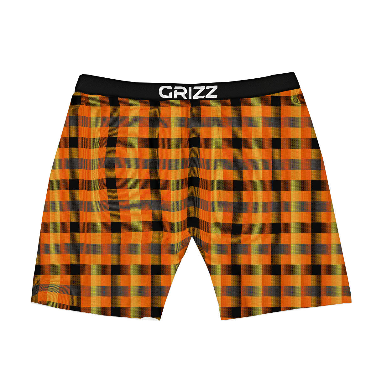 Buffalo Plaid Halloween Print Boxer Briefs-grizzshop