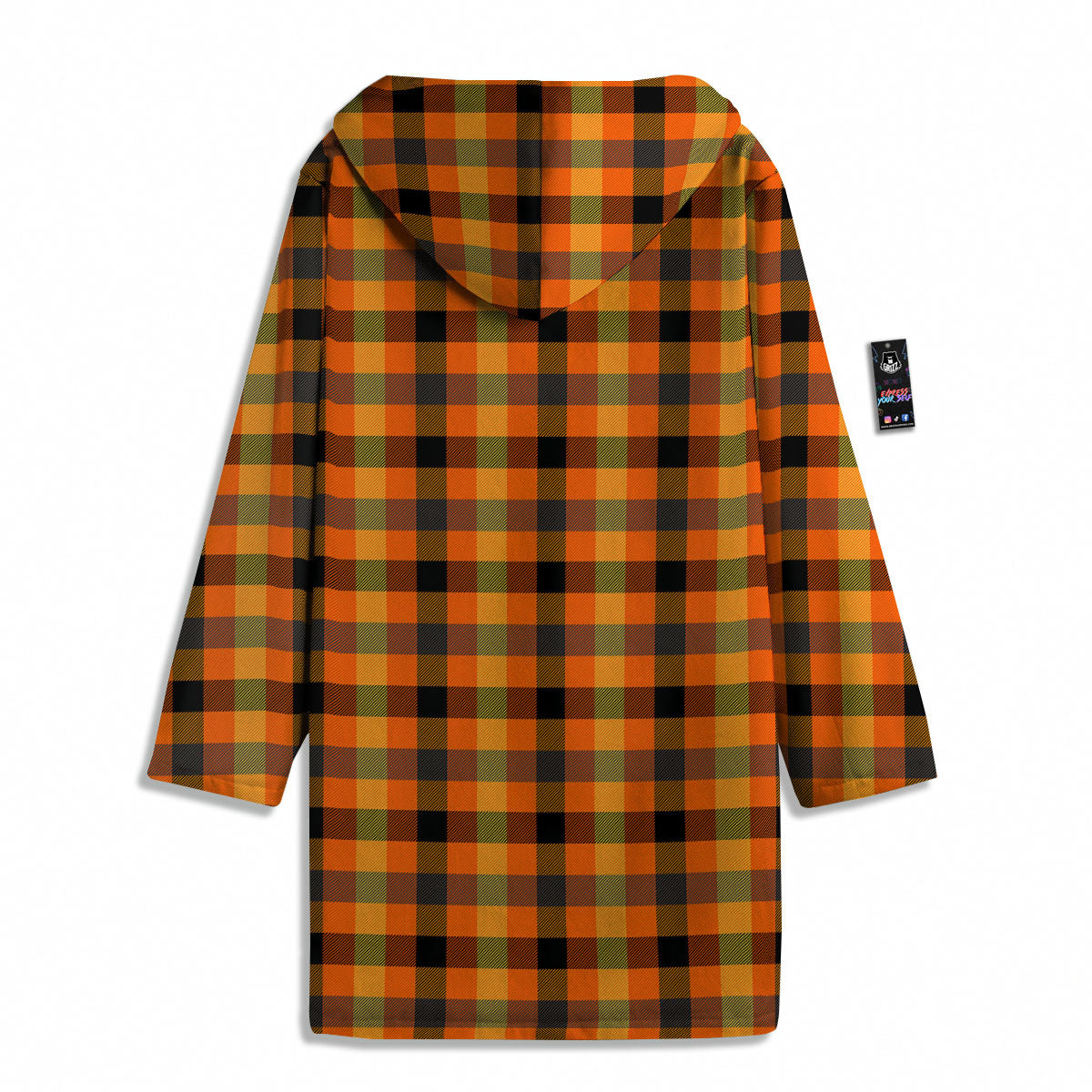 Buffalo Plaid Halloween Print Men's Windbreaker Jacket-grizzshop