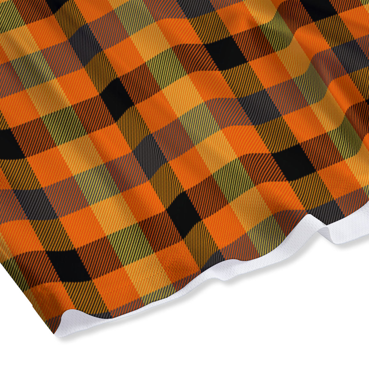 Buffalo Plaid Halloween Print Mesh Shorts