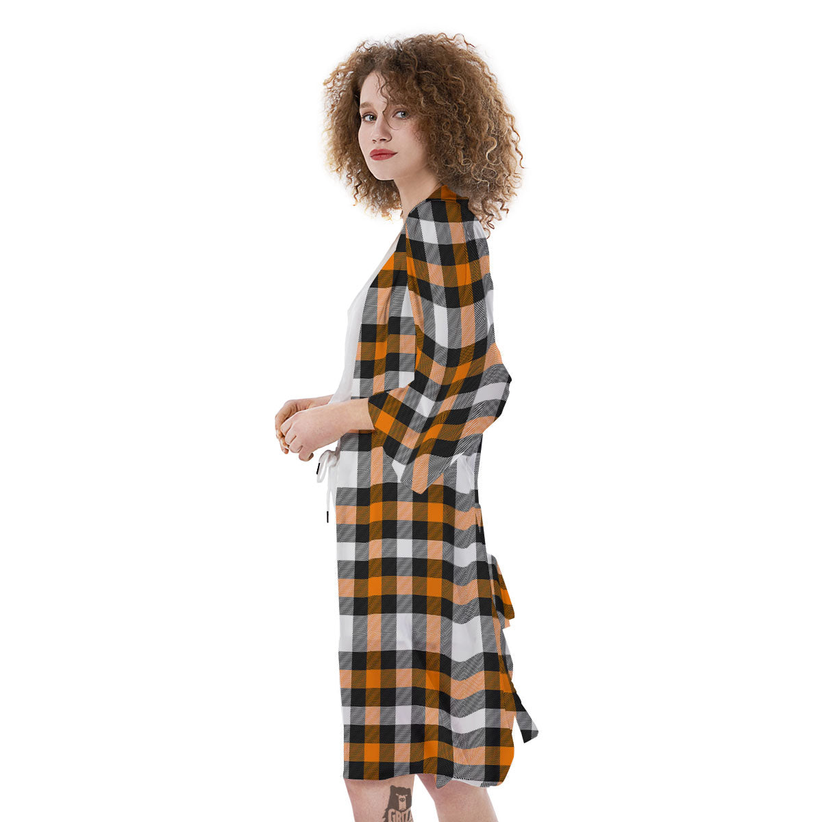 Buffalo Plaid Halloween Print Pattern Kimono-grizzshop