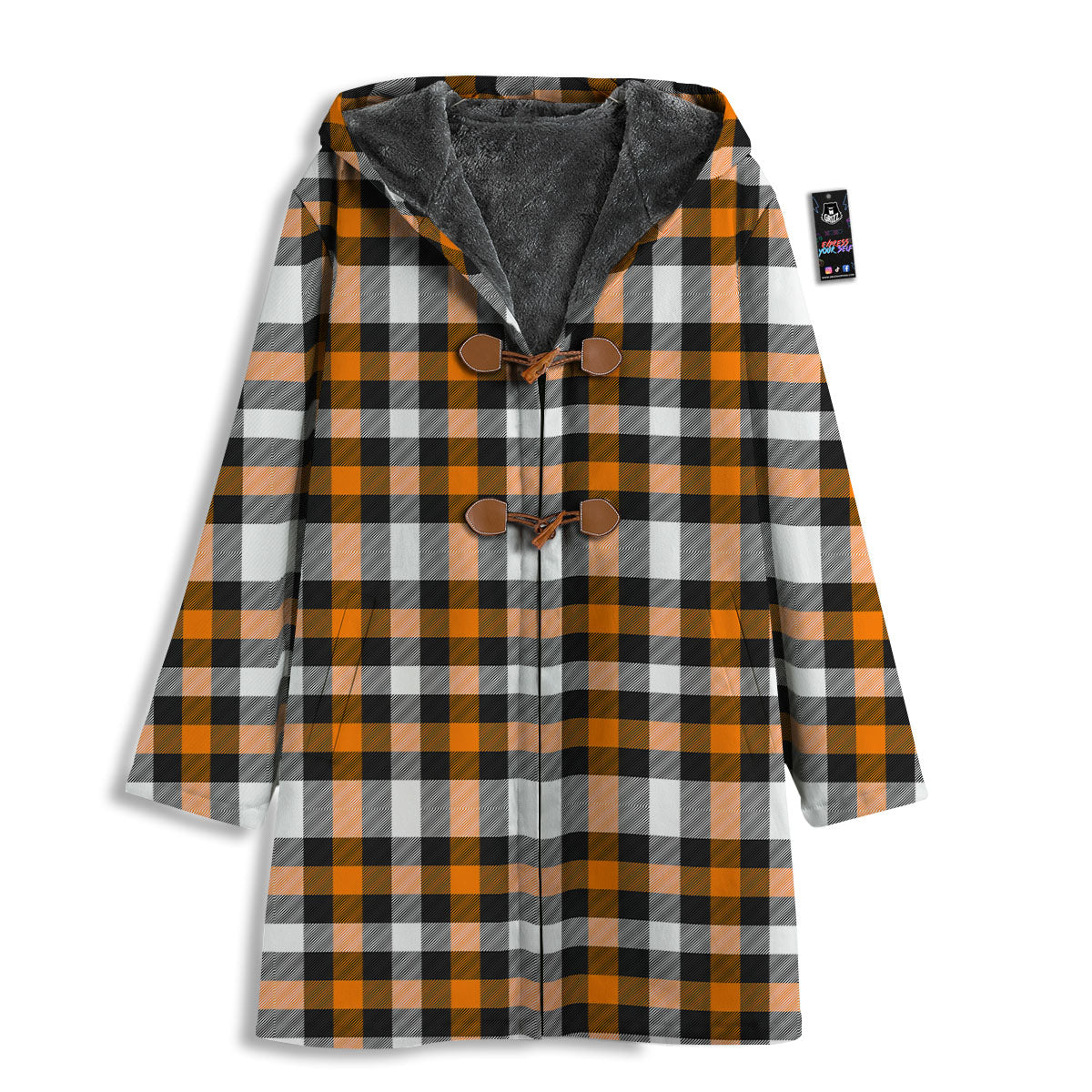 Buffalo Plaid Halloween Print Pattern Men's Windbreaker Jacket-grizzshop