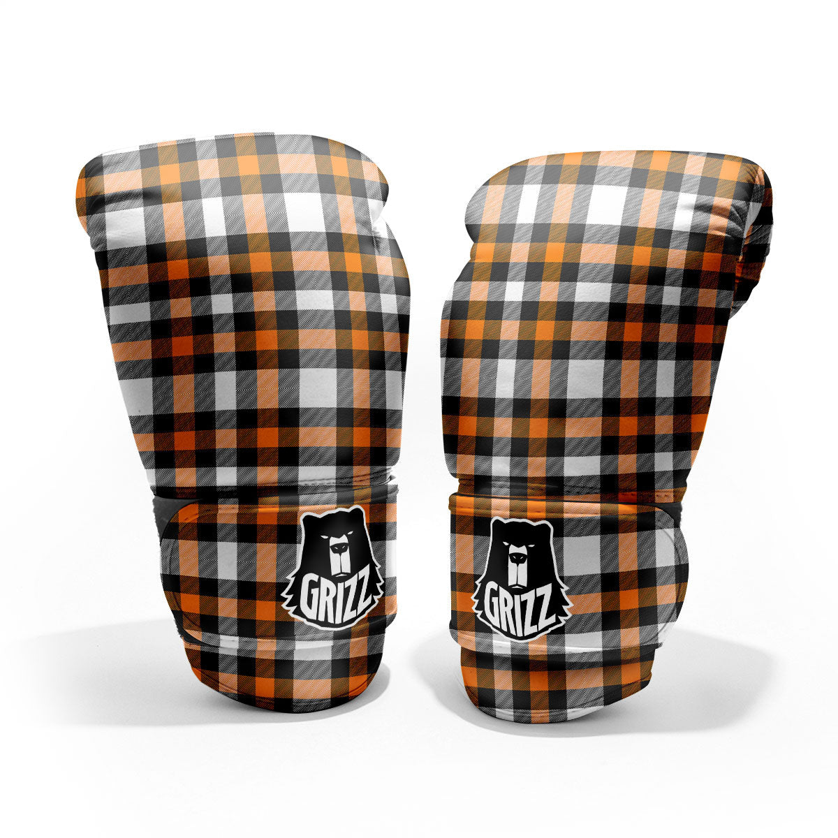 Buffalo Plaid Halloween Print Pattern Pro Boxing Glove