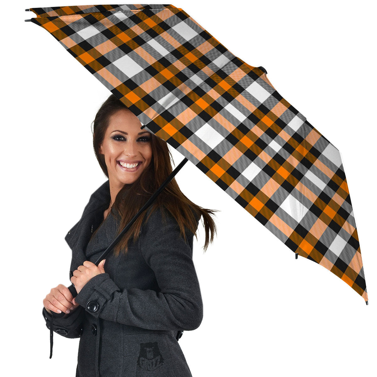 Buffalo Plaid Halloween Print Pattern Umbrella-grizzshop