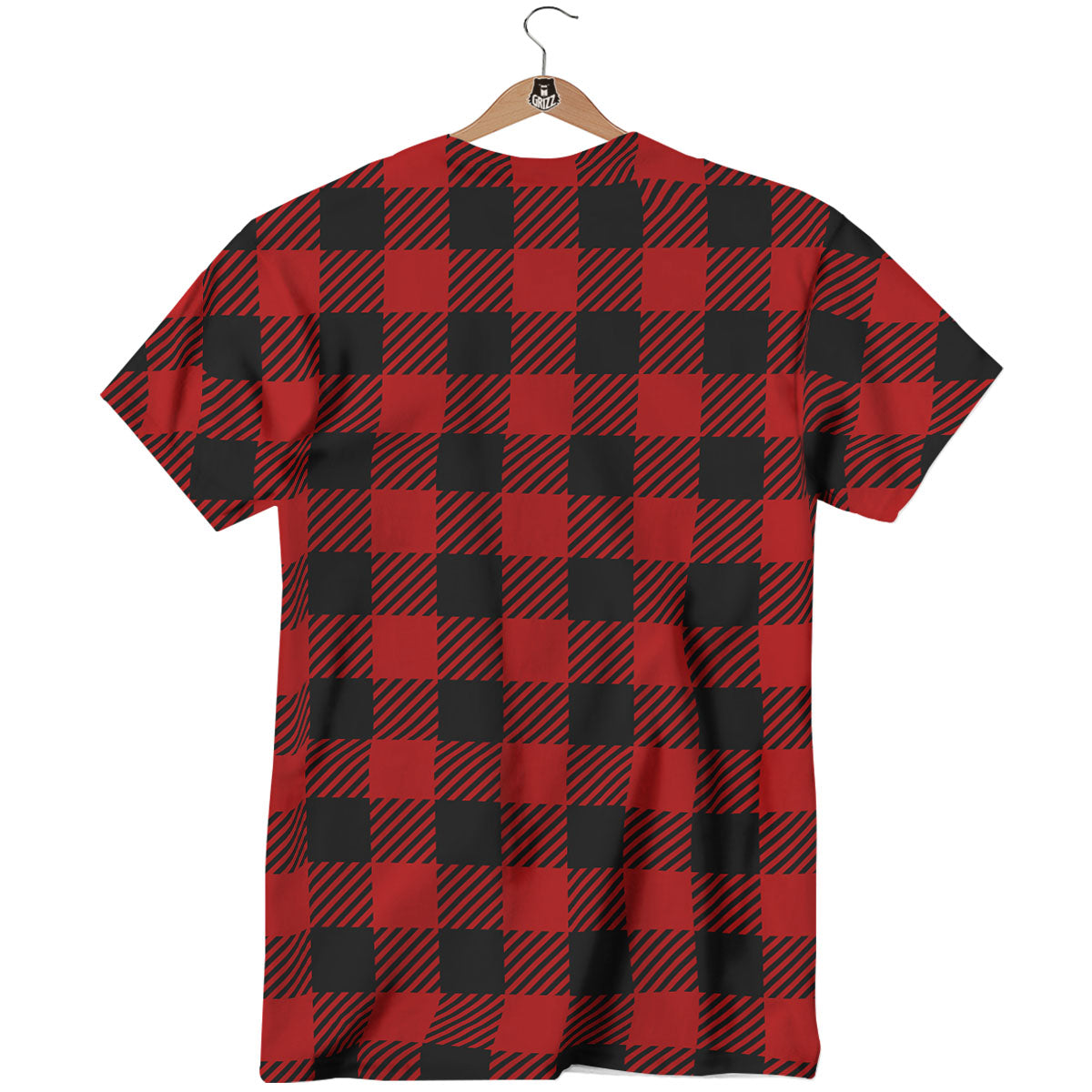 Buffalo Plaid Hot Red Print T-Shirt-grizzshop