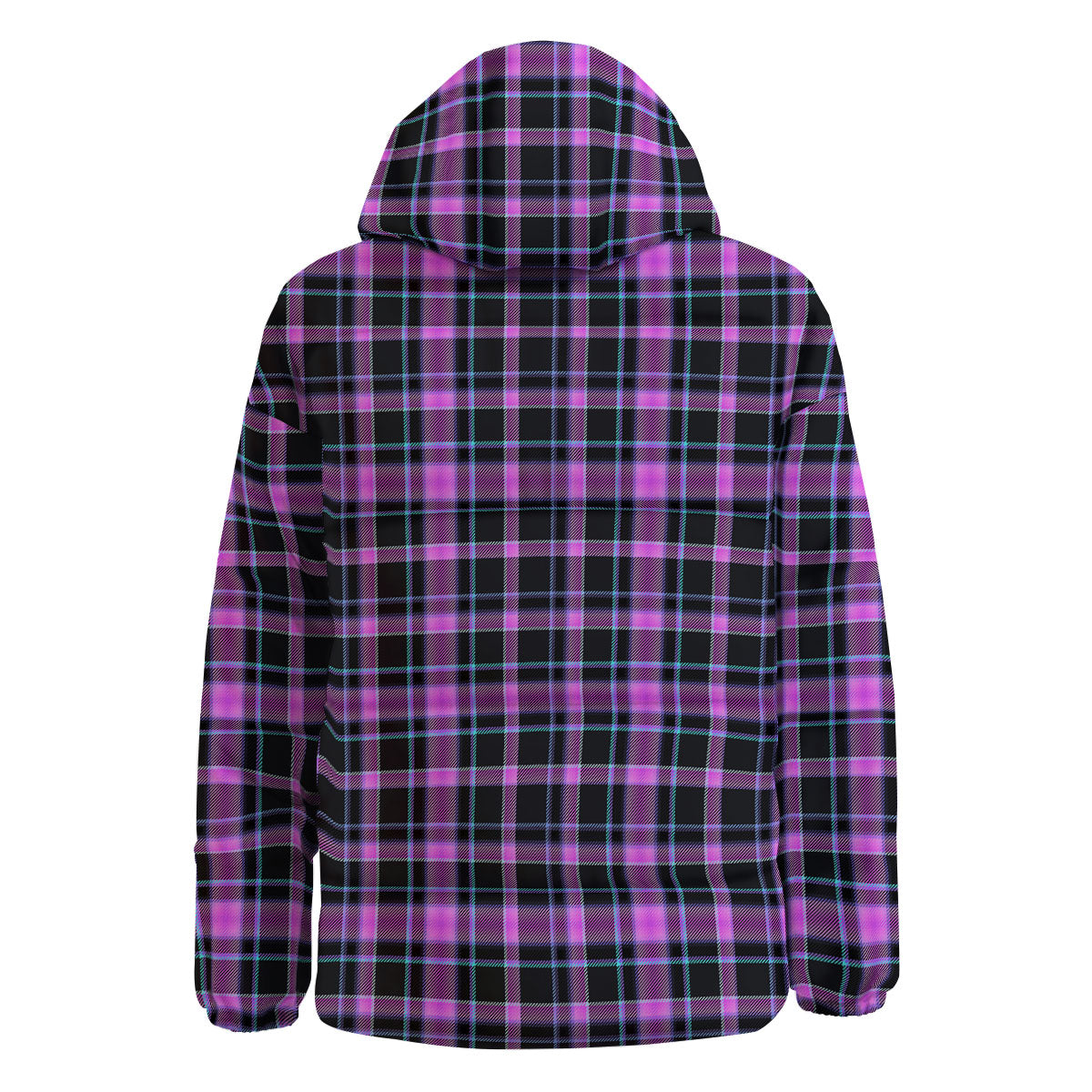 Buffalo Plaid Purple Print Pattern Down Jacket-grizzshop