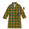 Buffalo Plaid Saint Patrick's Day Print Pattern Bathrobe-grizzshop