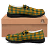 Buffalo Plaid Saint Patrick's Day Print Pattern Black Loafers-grizzshop