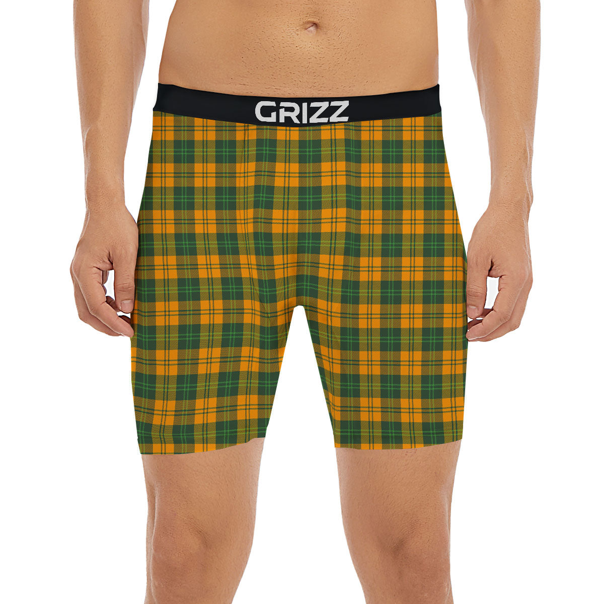 Buffalo Plaid Saint Patrick's Day Print Pattern Boxer Briefs-grizzshop