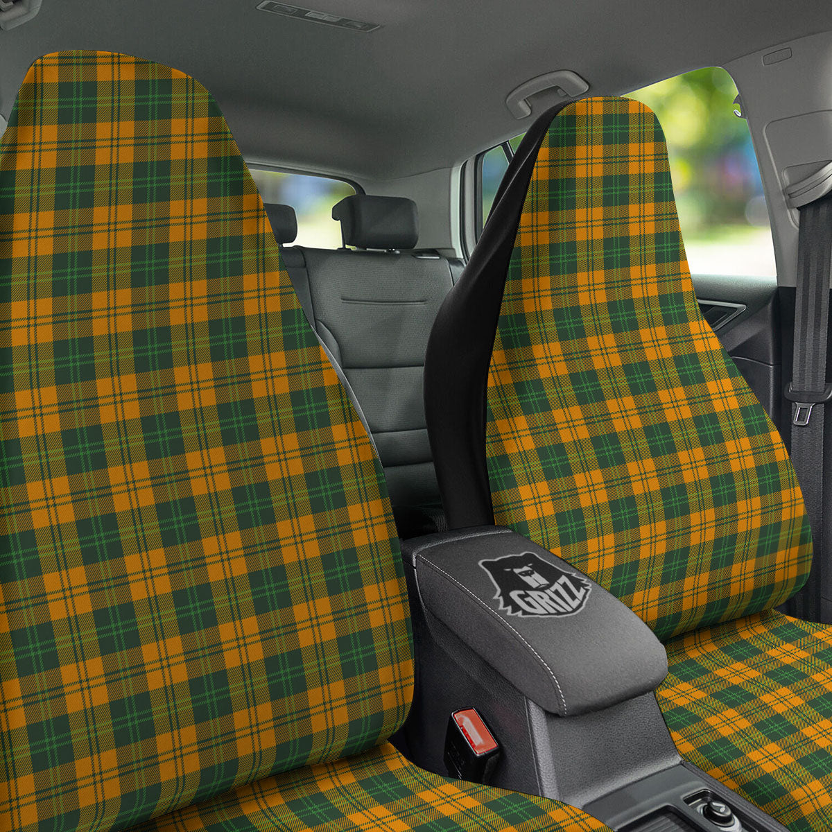 Buffalo Plaid Saint Patrick's Day Print Pattern Car Seat Covers-grizzshop