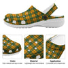 Buffalo Plaid Saint Patrick's Day Print Pattern Clog-grizzshop