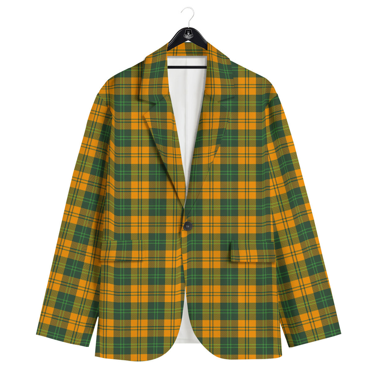 Buffalo Plaid Saint Patrick's Day Print Pattern Men's Sport Coat-grizzshop