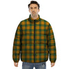 Buffalo Plaid Saint Patrick's Day Print Pattern Puffer Jacket-grizzshop