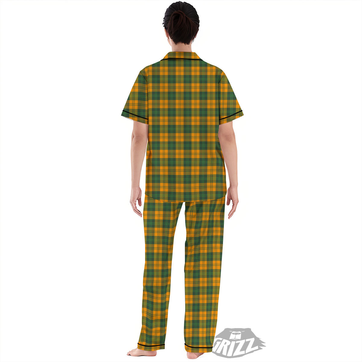 Buffalo Plaid Saint Patrick's Day Print Pattern Women's Pajamas Set-grizzshop