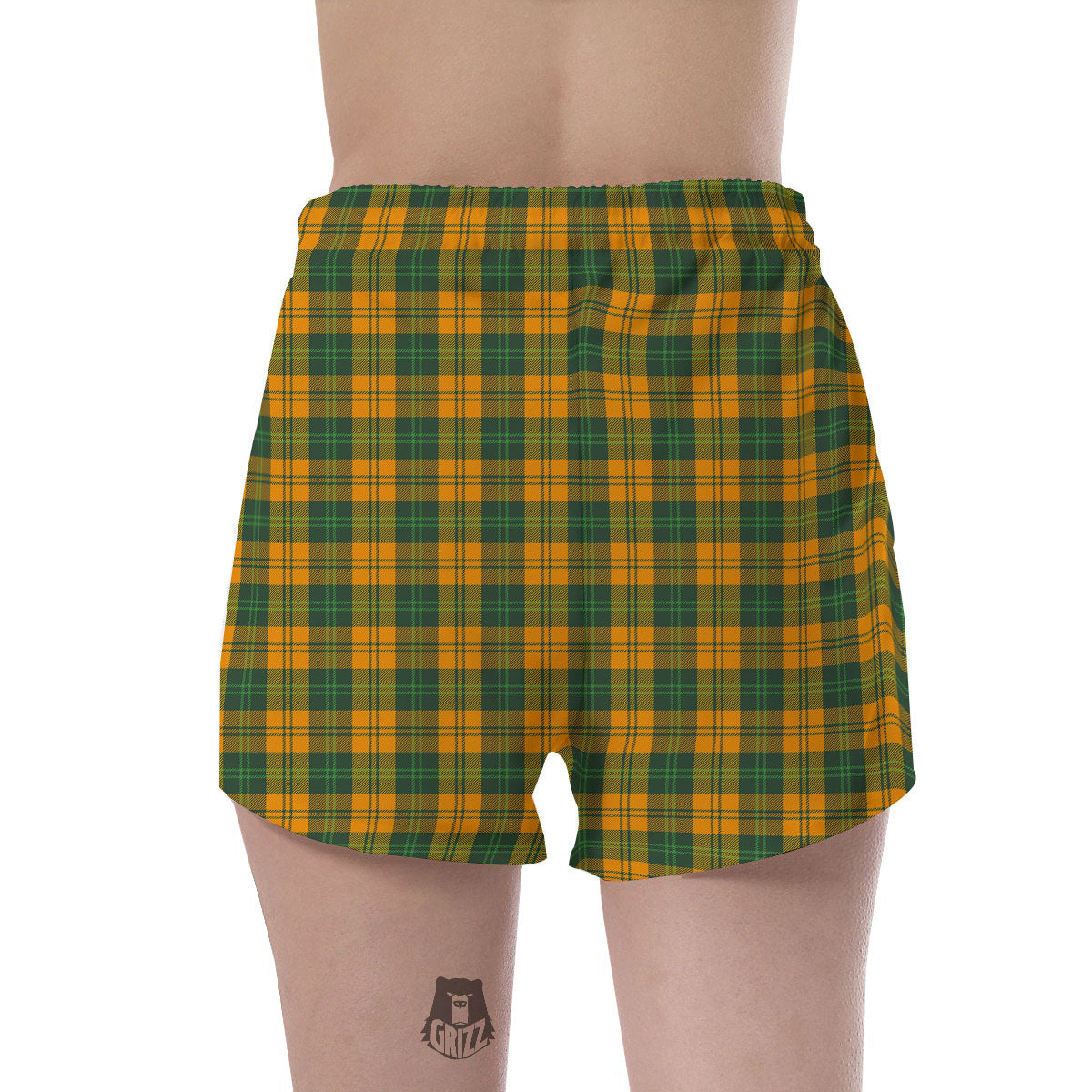 Buffalo Plaid Saint Patrick's Day Print Pattern Women's Shorts-grizzshop