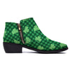 Buffalo Plaid St. Patrick's Day Print Pattern Ankle Boots-grizzshop