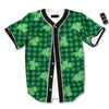 Buffalo Plaid St. Patrick's Day Print Pattern Baseball Jersey-grizzshop