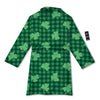 Buffalo Plaid St. Patrick's Day Print Pattern Bathrobe-grizzshop