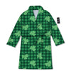 Buffalo Plaid St. Patrick's Day Print Pattern Bathrobe-grizzshop