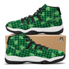 Buffalo Plaid St. Patrick's Day Print Pattern Black Bball Shoes-grizzshop