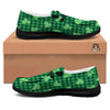 Buffalo Plaid St. Patrick's Day Print Pattern Black Loafers-grizzshop