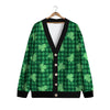 Buffalo Plaid St. Patrick's Day Print Pattern Cardigan-grizzshop