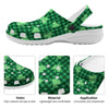 Buffalo Plaid St. Patrick's Day Print Pattern Clog-grizzshop