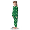 Buffalo Plaid St. Patrick's Day Print Pattern Kid's Pajamas-grizzshop