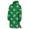 Buffalo Plaid St. Patrick's Day Print Pattern Long Down Jacket-grizzshop