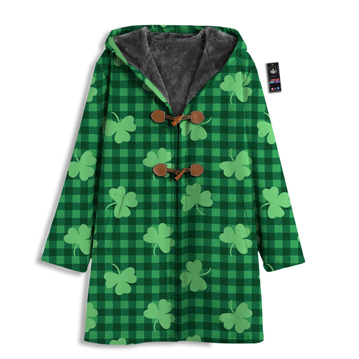 Buffalo Plaid St. Patrick's Day Print Pattern Men's Windbreaker Jacket-grizzshop