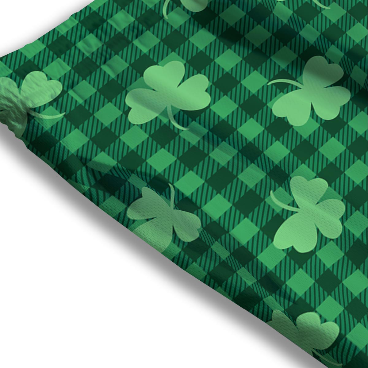 Buffalo Plaid St. Patrick's Day Print Pattern Mesh Shorts