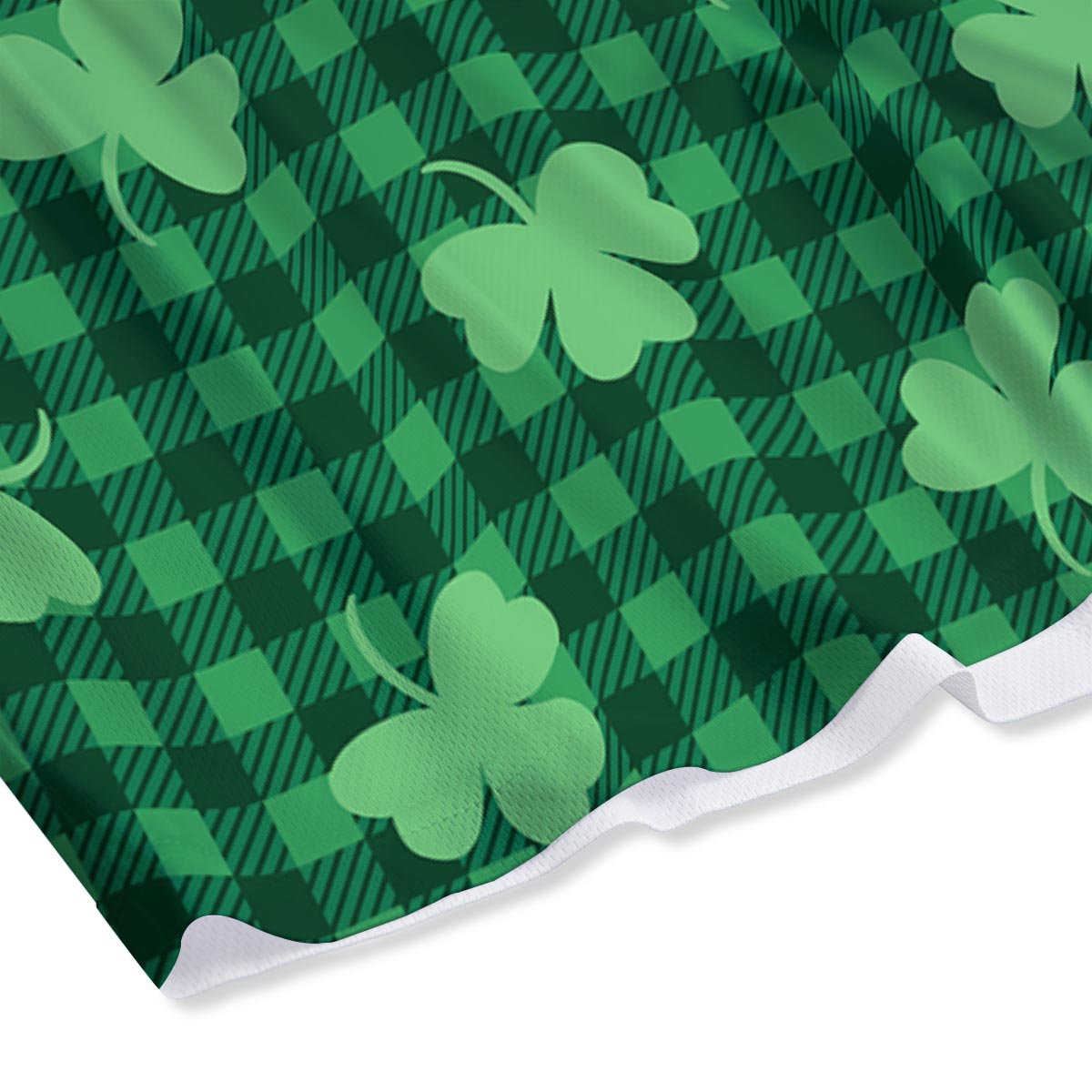 Buffalo Plaid St. Patrick's Day Print Pattern Mesh Shorts