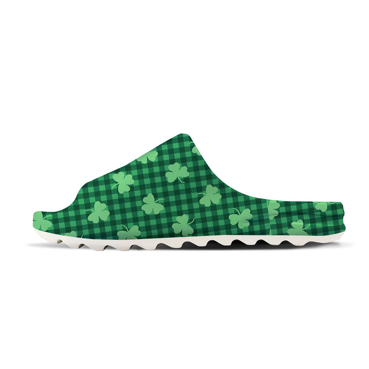 Buffalo Plaid St. Patrick's Day Print Pattern Sandals-grizzshop