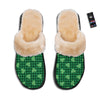 Buffalo Plaid St. Patrick's Day Print Pattern Slippers-grizzshop