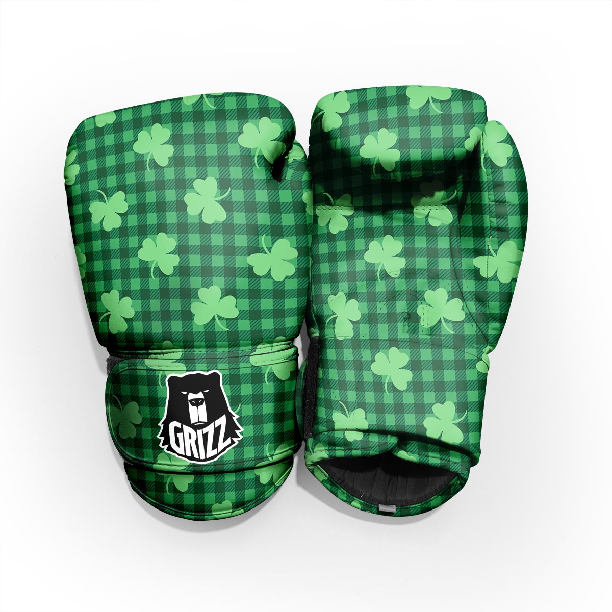 Buffalo Plaid St. Patrick's Day Print Pattern Pro Boxing Glove