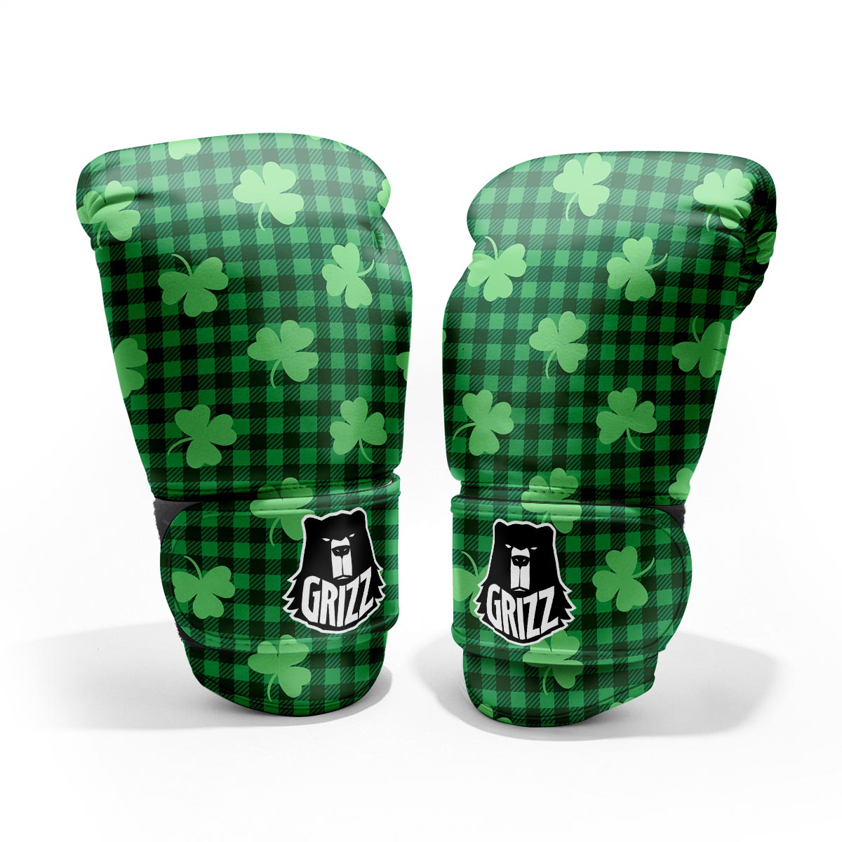 Buffalo Plaid St. Patrick's Day Print Pattern Pro Boxing Glove