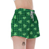 Buffalo Plaid St. Patrick's Day Print Pattern Women's Shorts-grizzshop