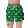 Buffalo Plaid St. Patrick's Day Print Pattern Women's Shorts-grizzshop