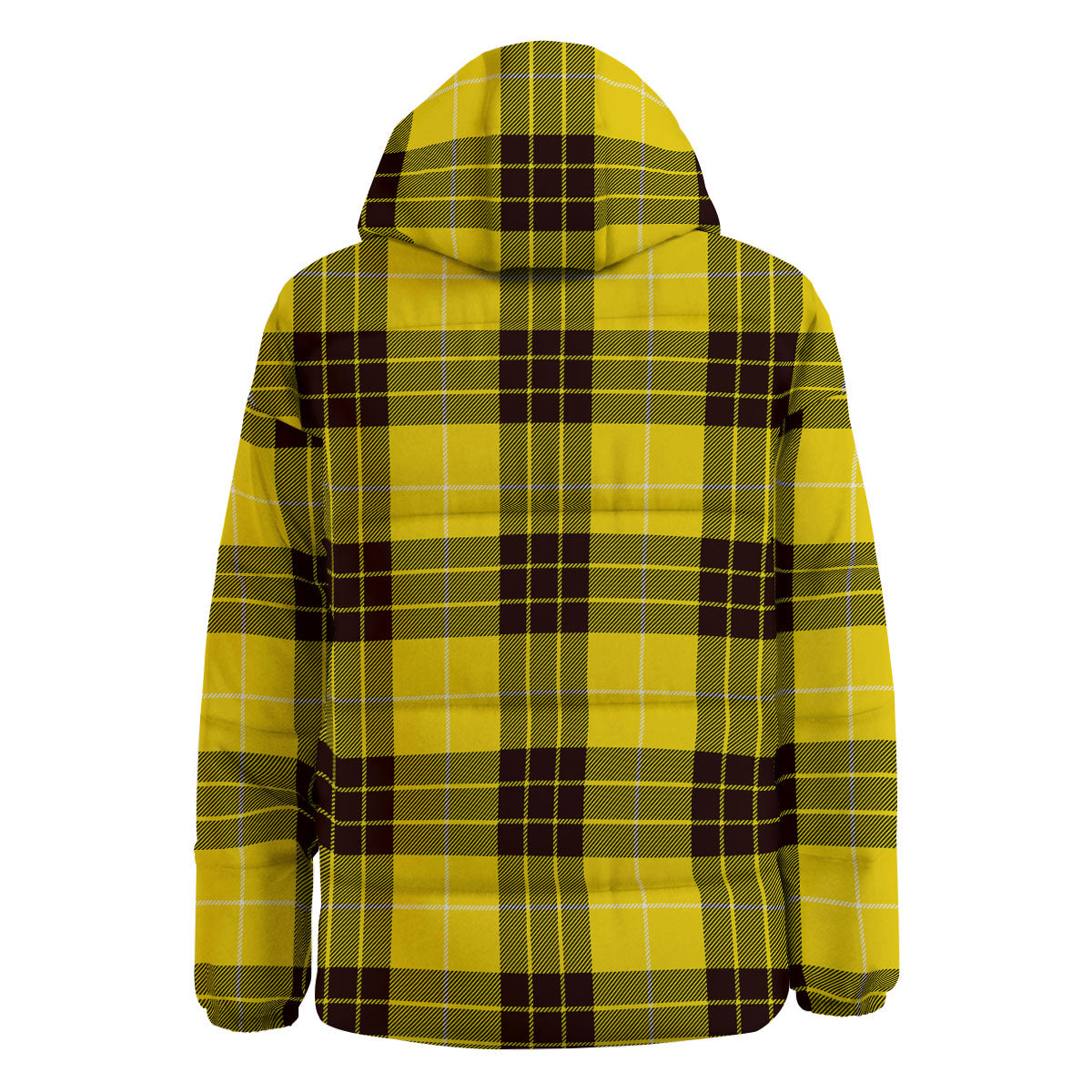 Buffalo Plaid Yellow Print Pattern Down Jacket-grizzshop
