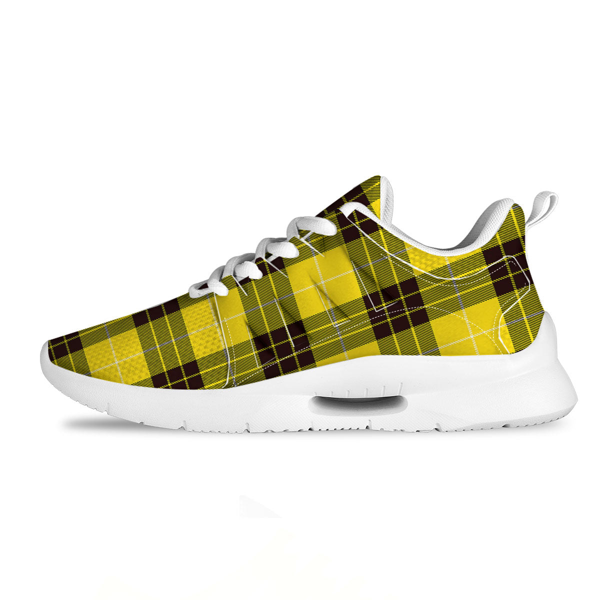 Buffalo Plaid Yellow Print Pattern Tennis Shoes-grizzshop