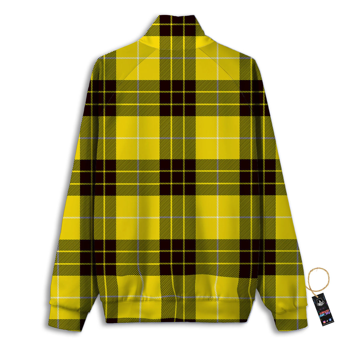 Buffalo Plaid Yellow Print Pattern Track Jacket-grizzshop