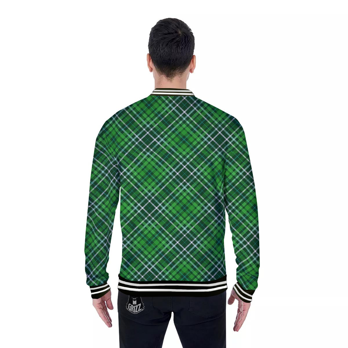 Buffalo St. Patrick's Day Print Pattern Baseball Jacket-grizzshop