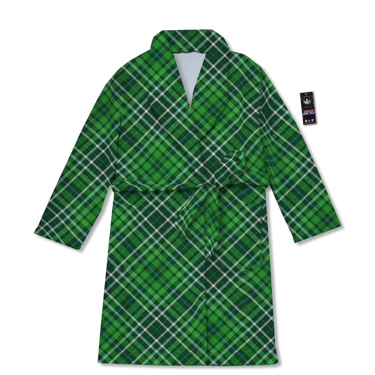 Buffalo St. Patrick's Day Print Pattern Bathrobe-grizzshop