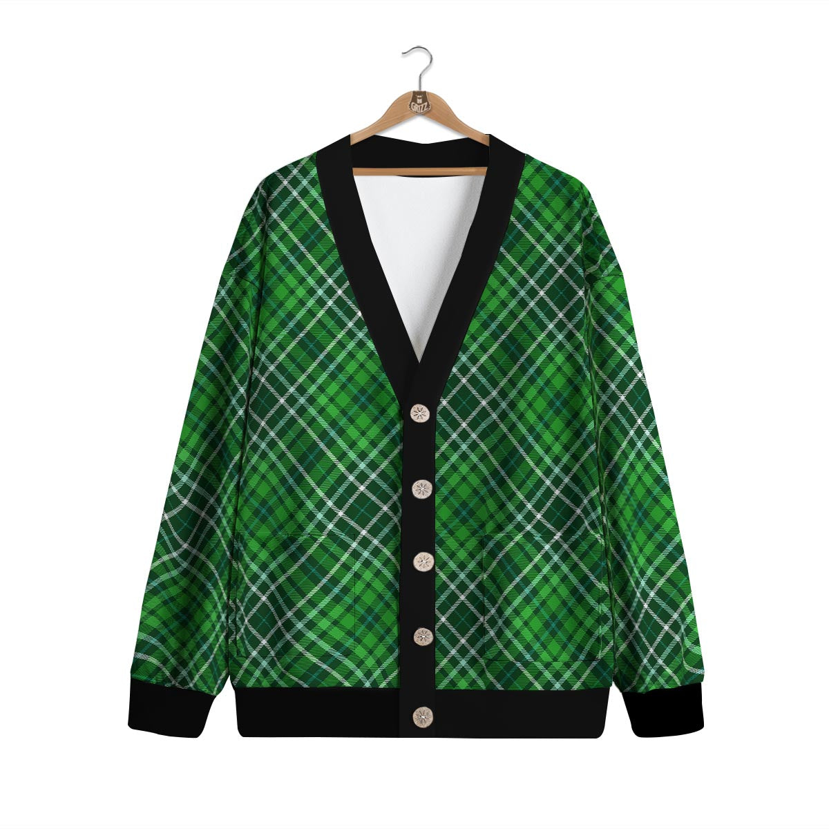 Buffalo St. Patrick's Day Print Pattern Cardigan-grizzshop