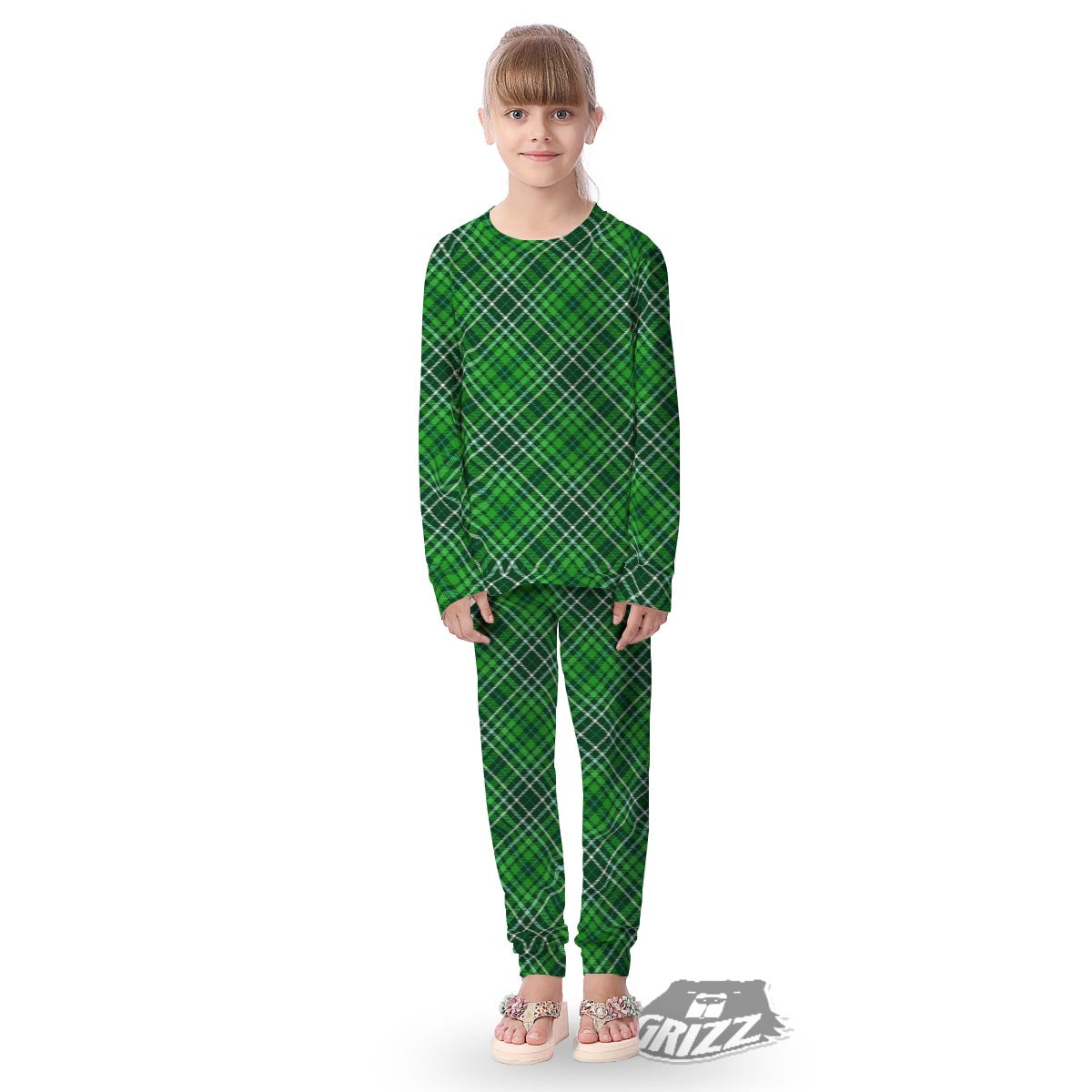 Buffalo St. Patrick's Day Print Pattern Kid's Pajamas-grizzshop