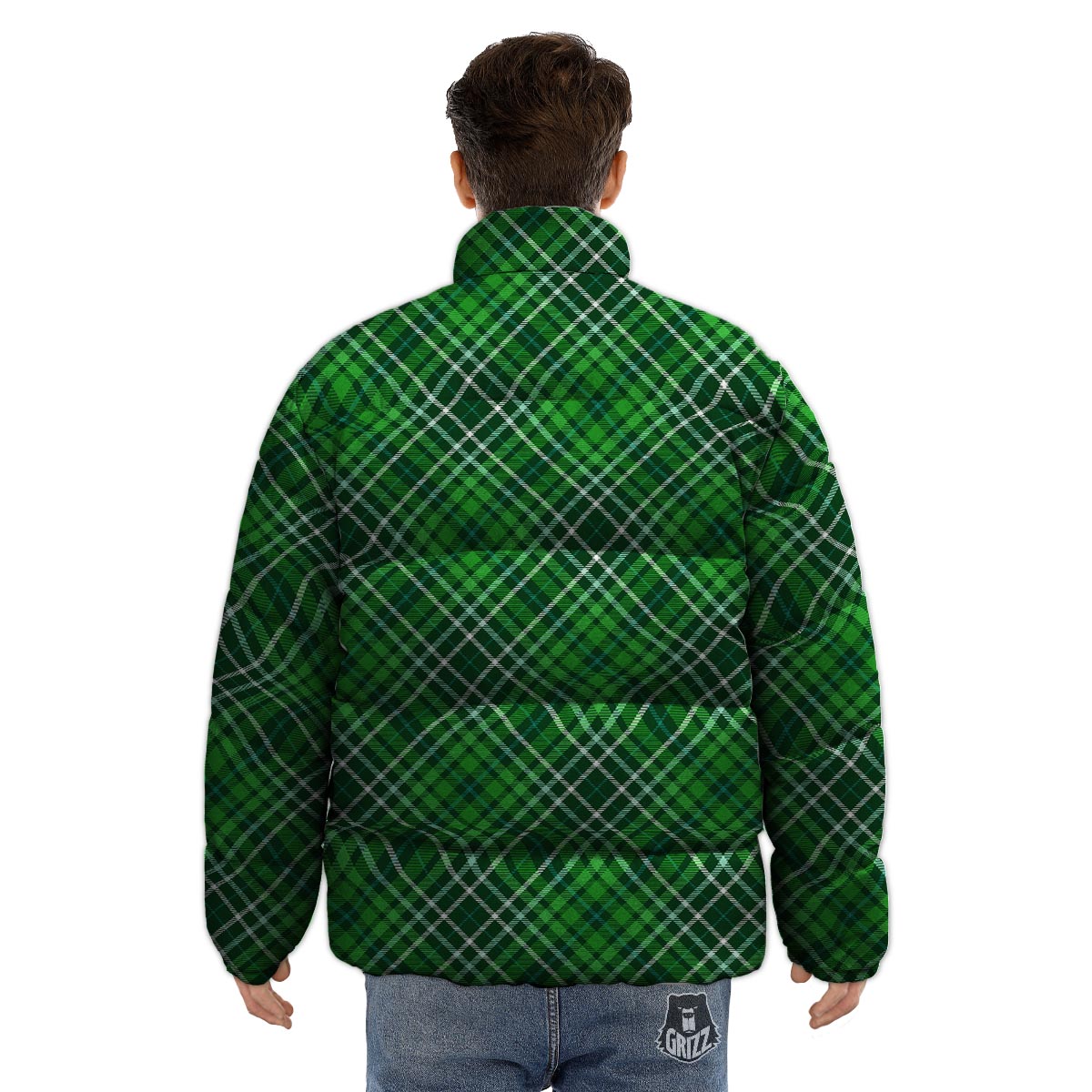 Buffalo St. Patrick's Day Print Pattern Puffer Jacket-grizzshop